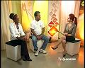 Miriam da Silva und Marcos Romao im Studio